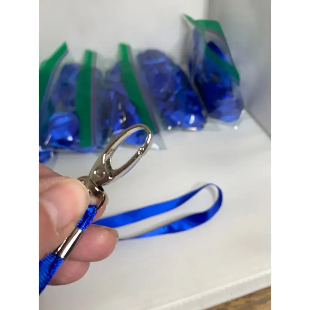 10 Count Blue Lanyard with Clip 17